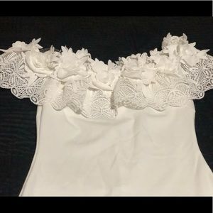 New with tags- Off the shoulder white dress